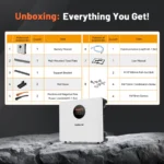 humsienk 51.2 v 100 ah wall mounted lifepo4 batteria