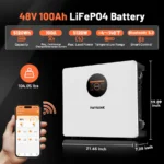 humsienk 51.2 v 100 ah wall mounted lifepo4 batteria