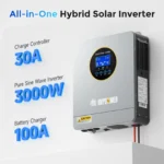 inversor / regulador solar híbrido 3000 w 24 v dc → 120 v ac / 110 v ac – rvpozwer