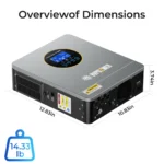 inversor / regulador solar híbrido 3000 w 24 v dc → 120 v ac / 110 v ac – rvpozwer