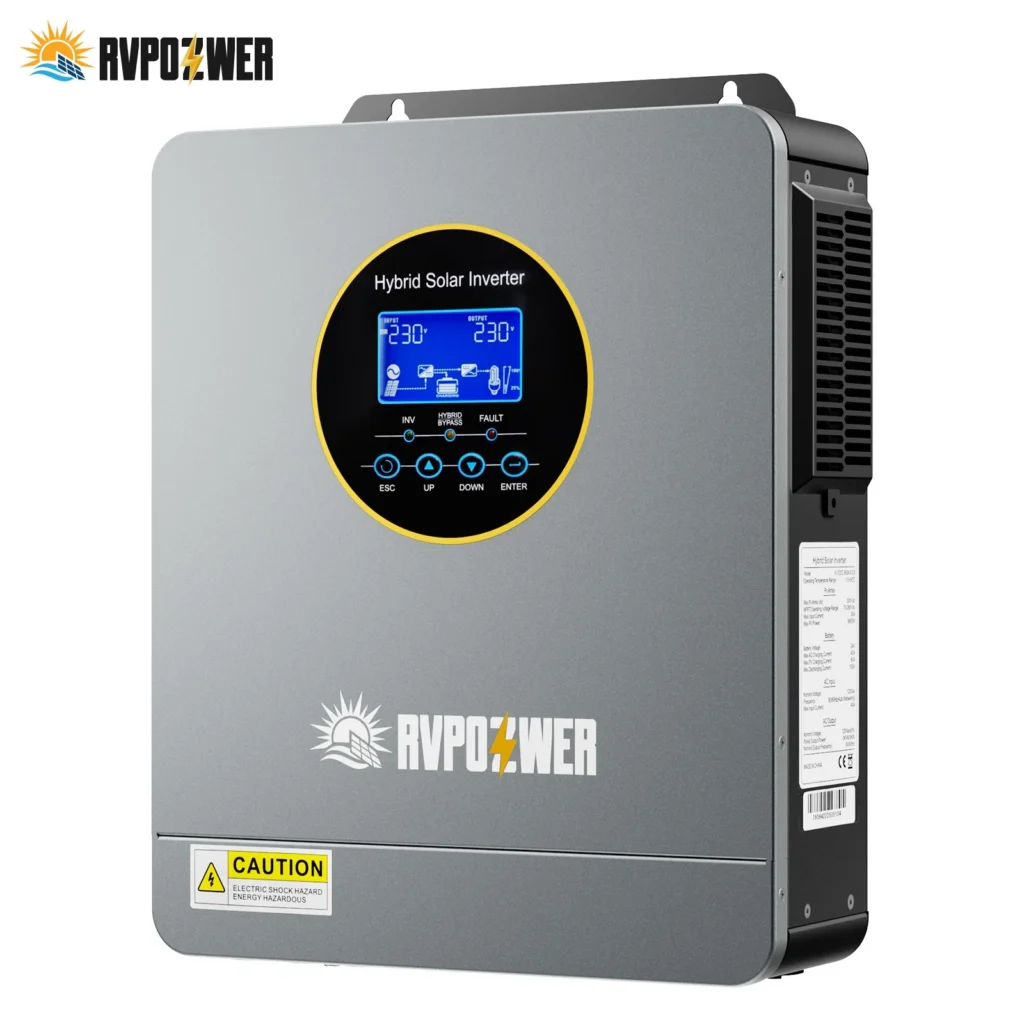 inversor / regulador solar híbrido 3000 w 24 v dc → 120 v ac / 110 v ac – rvpozwer