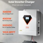 inversor híbrido solar vevor 3000 w — 24 v dc → 110/120 v ac
