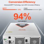 inversor híbrido solar vevor 3000 w — 24 v dc → 110/120 v ac