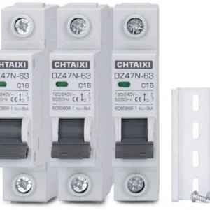 Interruptor automático miniatura CHTAIXI 1P 16A 120V/240V AC, pack de 3 4 version 1.0.0