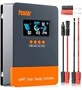 2 AWG Battery Cable 1 Ft 2 Pair Black & Red, 2 Gauge Pure Copper Battery Inverter Wire Cable 31 PowMr 60A MPPT Solar Charge Controller 12V 24V 36V 48V Auto, Solar Charge Regulator 60amp w/Large...