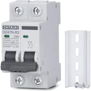 Interruptor termomagnético AC Chtaixi 20 A 120/240 V 2 polos DIN 3 version 1.0.0
