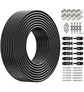2 AWG Battery Cable 1 Ft 2 Pair Black & Red, 2 Gauge Pure Copper Battery Inverter Wire Cable 51 Temank 10AWG Solar Extension Cable 100 Feet, 10 Gauge Solar Wire with 2 Set of Z Brackets and 6 P...