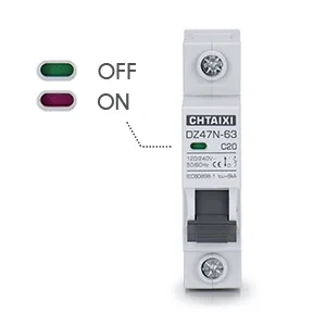 Interruptor termomagnético AC Chtaixi 20 A 120/240 V 2 polos DIN 3 AC circuit breaker Solar AC disconnect switch household home circuit breaker 110V 220V MCB indicator
