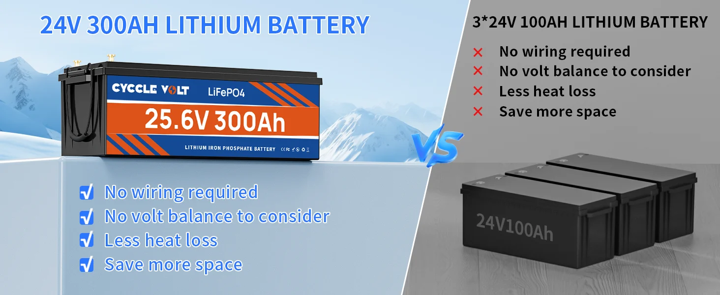Batería LiFePO4 24V 300Ah CYCCLEVOLT con BMS 200A 3 d421a4c1b354699bf7fd8dec9c541836