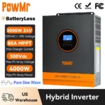 Calculadora Solar 5 Inversor híbrido solar PowMr 3000W 24V MPPT 80A 110V